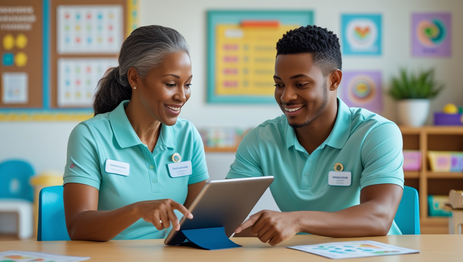 Happy GRO Early Learning educator with children